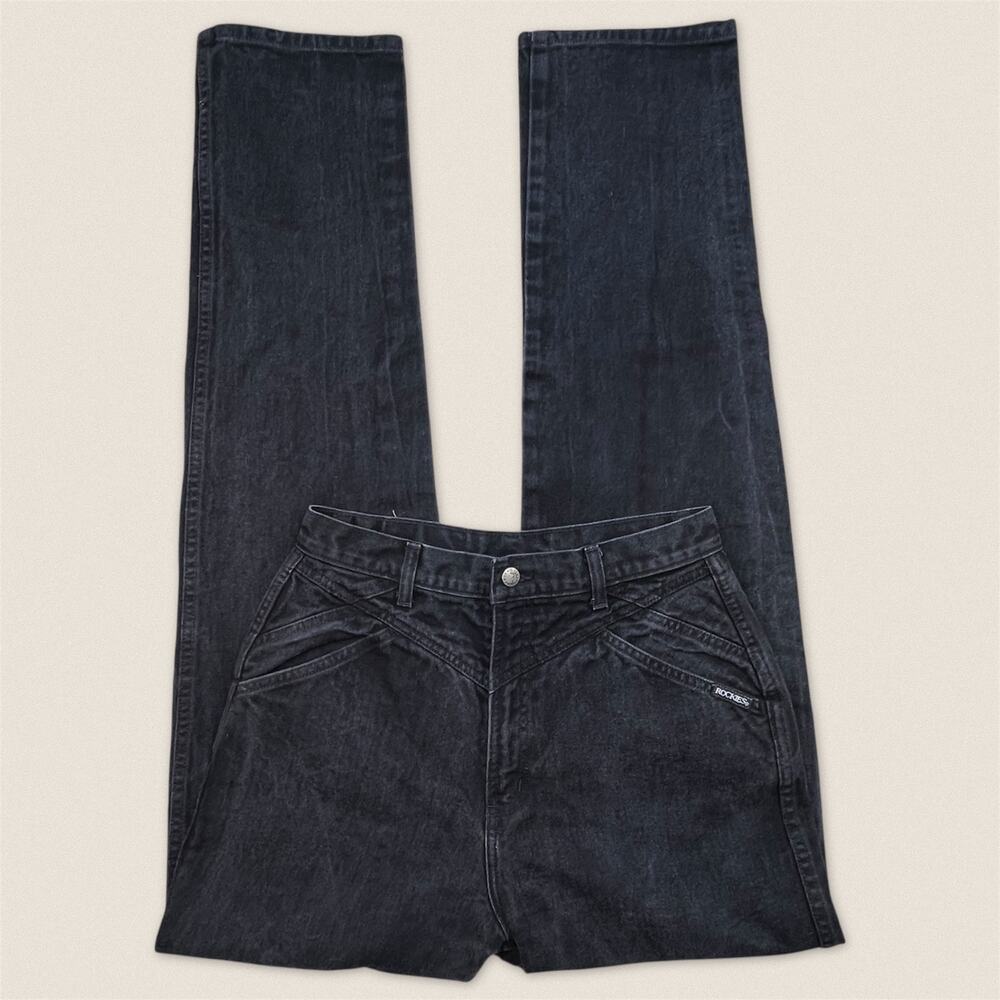 Vintage Western Rockies Rocky Mountain Black Yoke‎ Jeans 13/14 - Size 28 x 35.5